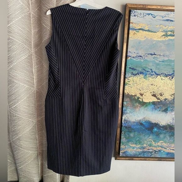 ALTUZARRA Dress Womens Size 40 Black/white Wool Knit Sleeveless V Neck - Picture 2 of 11